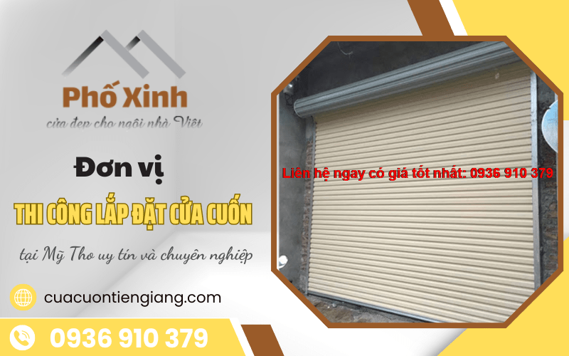 thi công lắp đặt cửa cuốn tại Mỹ Tho