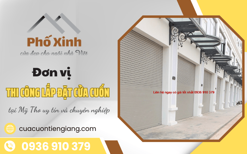 thi công lắp đặt cửa cuốn tại Mỹ Tho